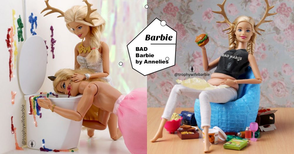 「不良Barbie」你有見過嗎？食煙、醉酒嘔吐還舉中指，厭世指數100分！