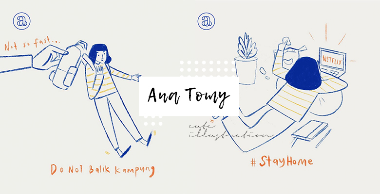 Ana Tomy释出超可爱插图，在这「 Stay at home 」期间共同美好我们的社会！