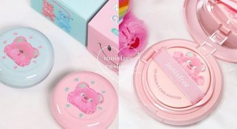 innisfree联名新作！元气调皮笑脸，宝宝蓝、樱花粉「小熊气垫」狂洗版！