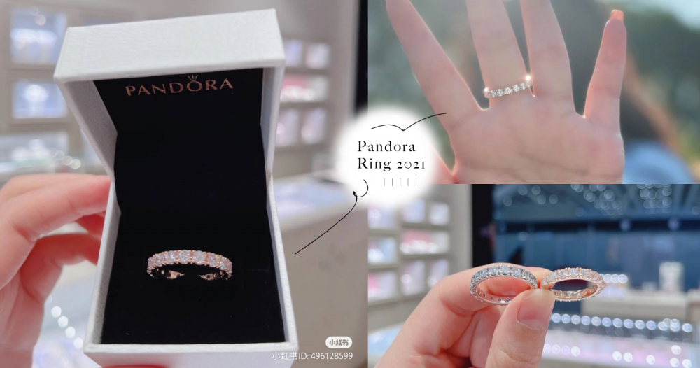 是心中的白月光！Pandora上新「排钻戒指」，上手超闪高级又显瘦，日常戒指买它绝不出错！