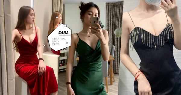 不到RM200的「ZARA圣诞战衣」小礼服专区！高级水钻裙、丝绒高级风，这个圣诞让化身最美女神！